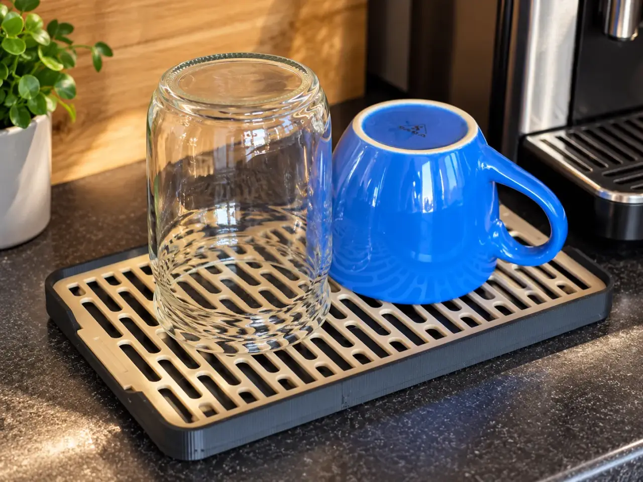 Smart Glass Drip Tray – No More Wet Countertops — modelo 3D