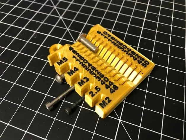 Metric screw measuring device - M2/2.5/3/4/5 4-50mm - repost — modelo 3D