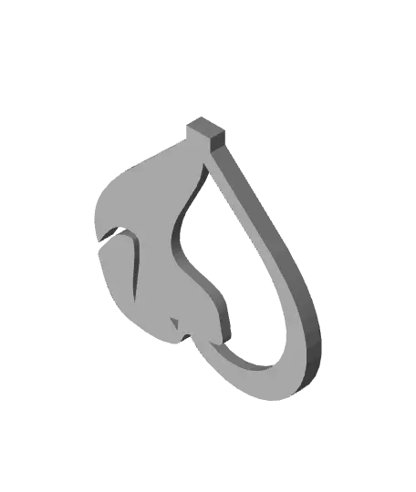 Dog heart photo frame — modelo 3D
