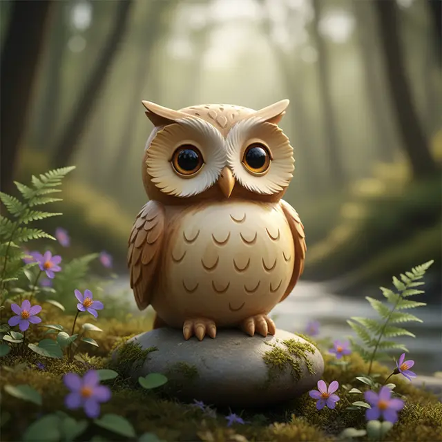 cute owl upgraded 2026-2027 — modelo 3D
