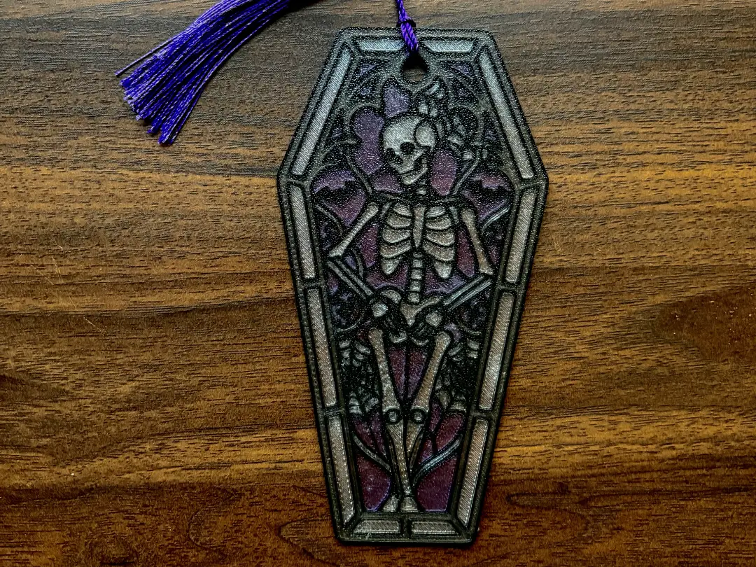 Halloween 2026 Stain Glass Bookmark — modelo 3D