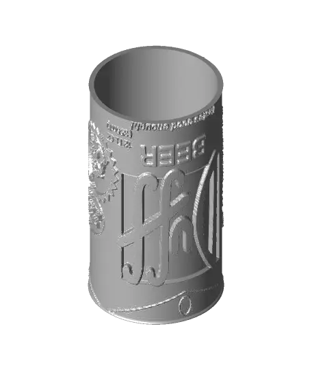 3PC DUFF BEER CAN LITHOPHANE — modelo 3D
