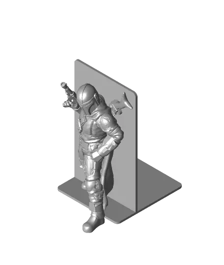 The Mandalorian & Baby Yoda Bookends – Epic Star Wars Display! — modelo 3D