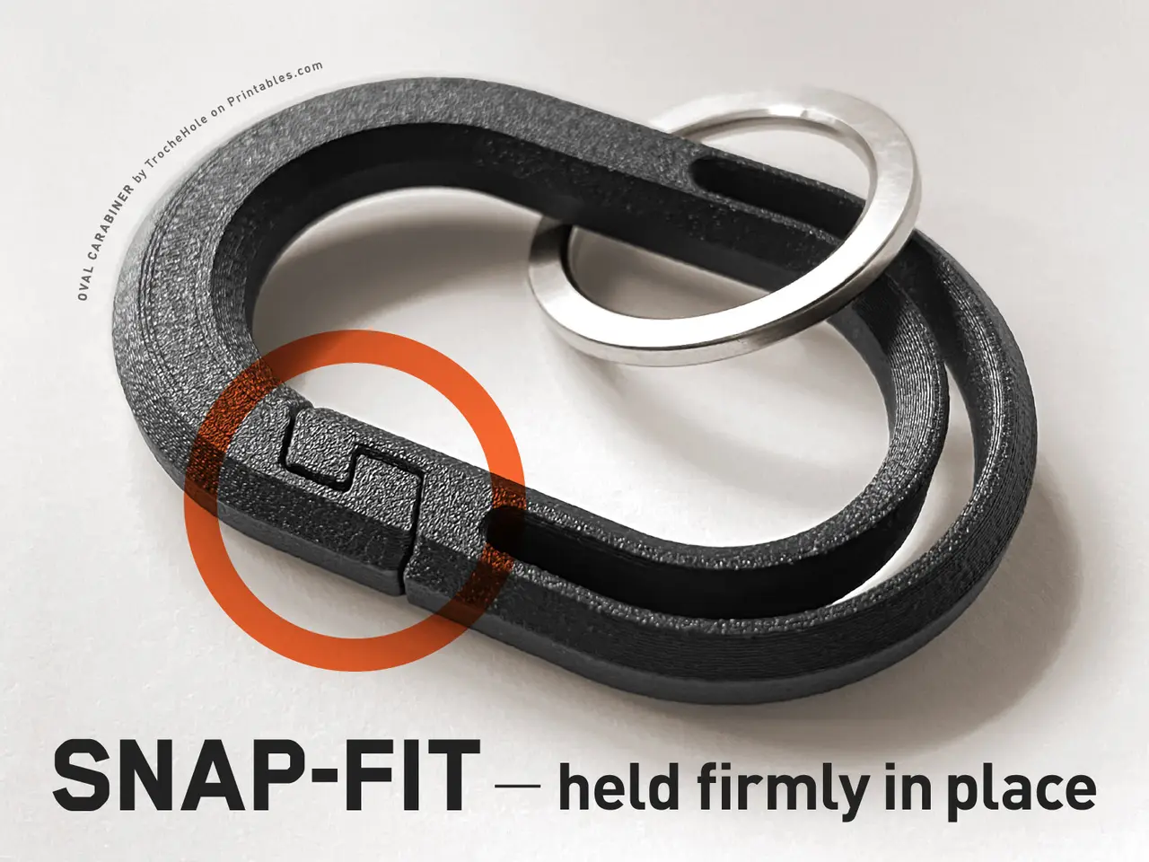 Oval Carabiner (7 sizes) — modelo 3D