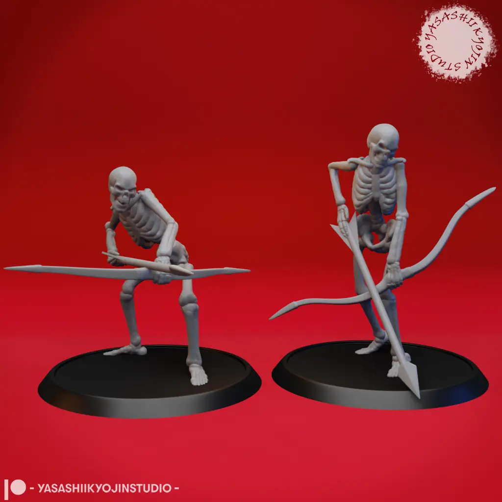 Undead Skeleton Archers - Tabletop Miniature — modelo 3D