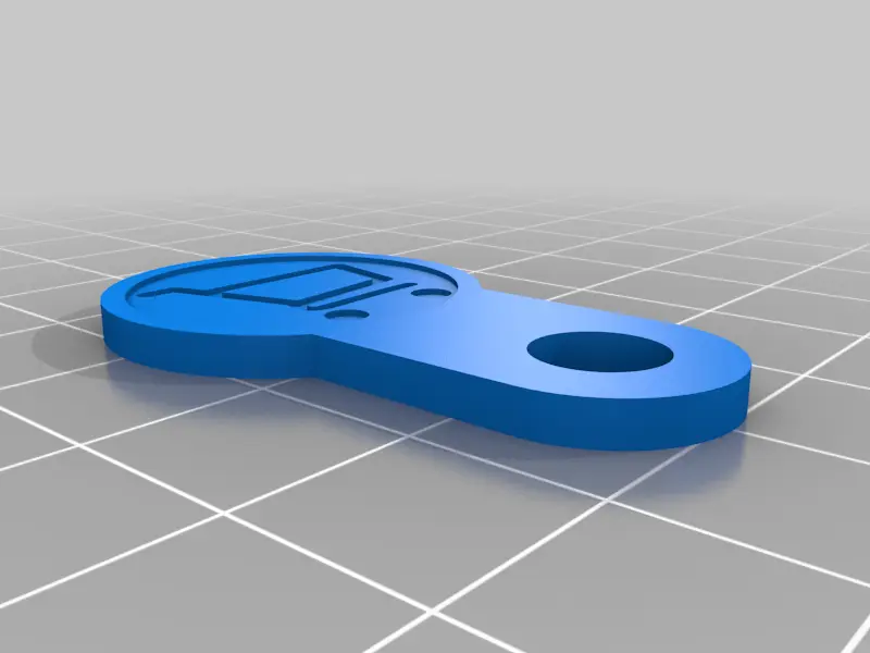 shopping cart euro coin key chain — modelo 3D