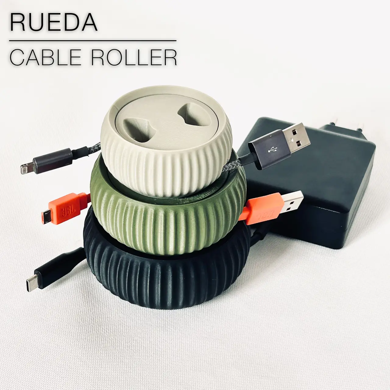 RUEDA | Cable Roller, print-in-place — modelo 3D