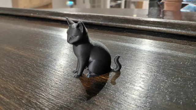 Modern Black Cat Figurine — modelo 3D