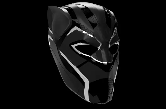 Black Panther D23 Helmet — modelo 3D