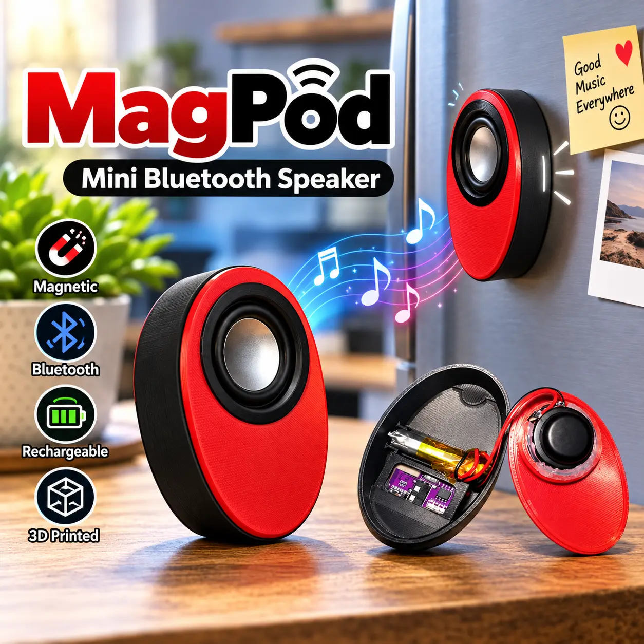 MagPod Mini Bluetooth Speaker — modelo 3D