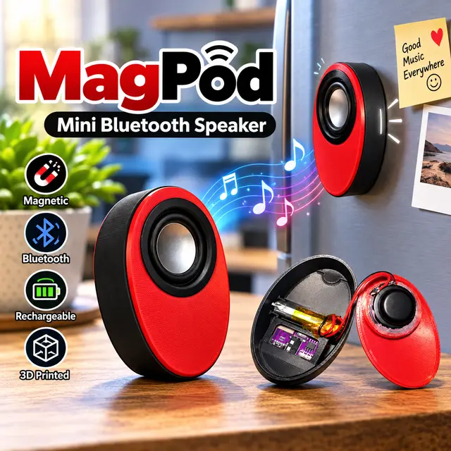 MagPod Mini Bluetooth Speaker — modelo 3D