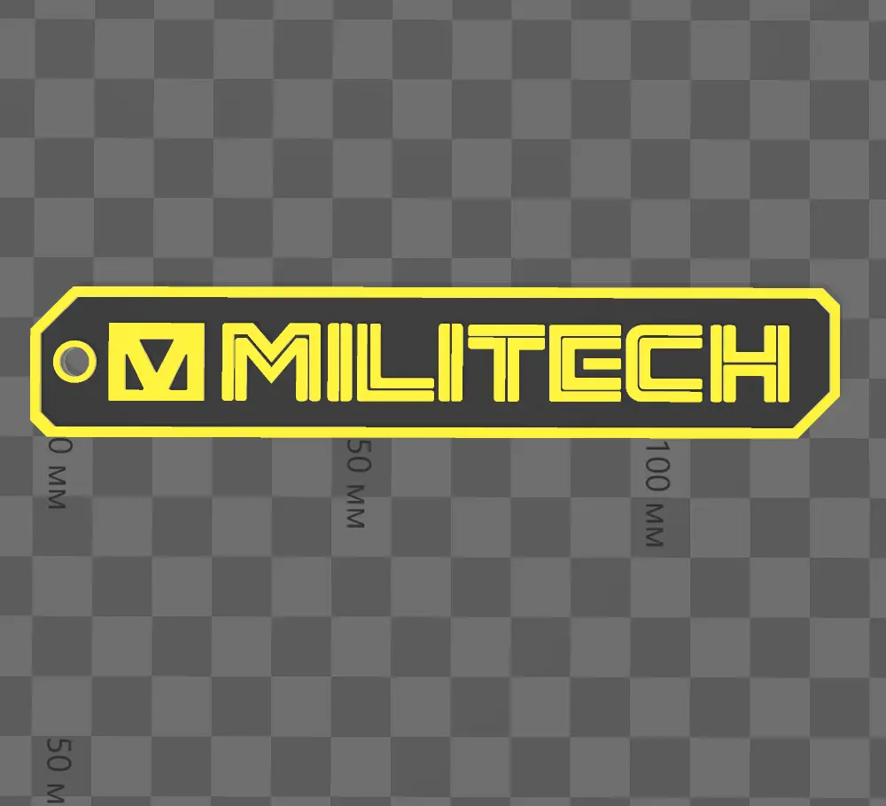 Militech flexible keychain — modelo 3D