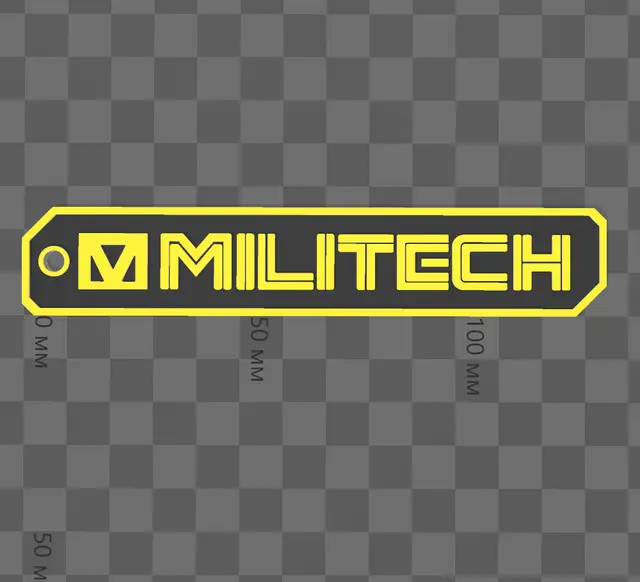 Militech flexible keychain — modelo 3D