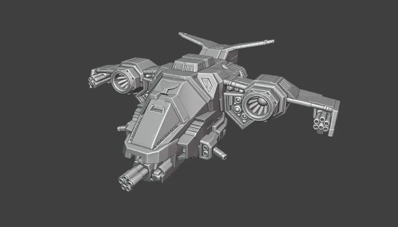 A spaceship from Warhammer. — modelo 3D