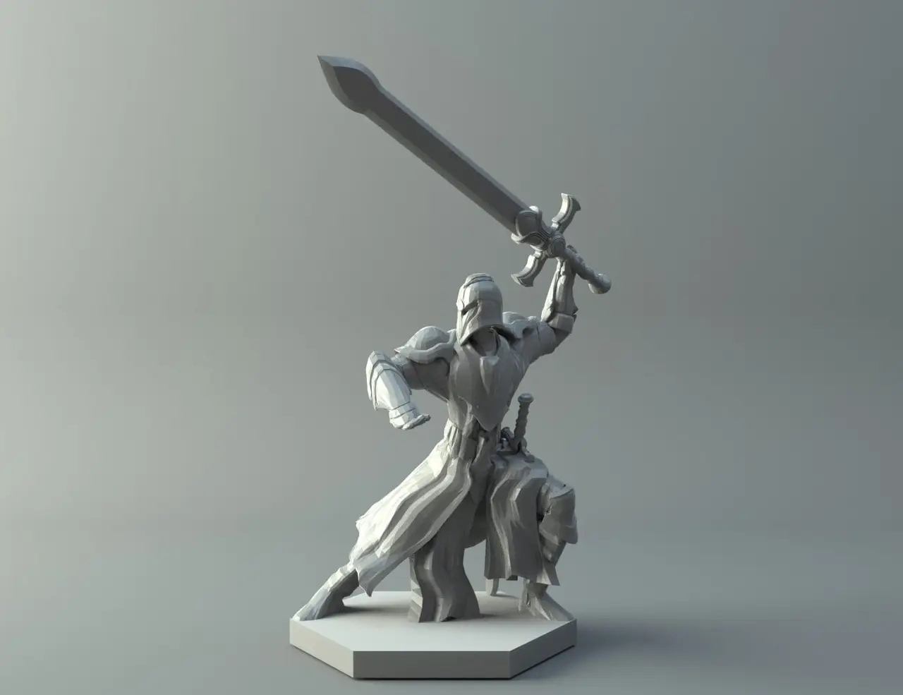 Warrior - D&D miniature — modelo 3D