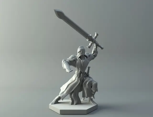 Warrior - D&D miniature — modelo 3D