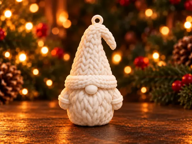 Knitted Christmas Gnome Ornament — modelo 3D