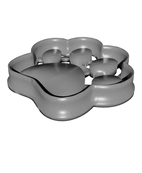 Animal Paw Print Cookie Cutter Stamp Utensil — modelo 3D