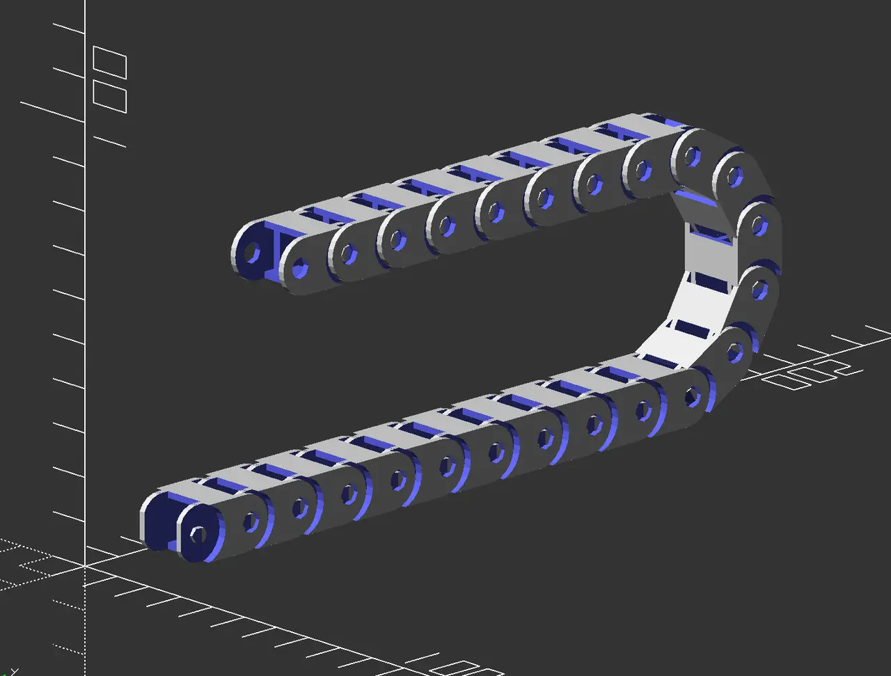 Fully Parametric Cable Chain — modelo 3D