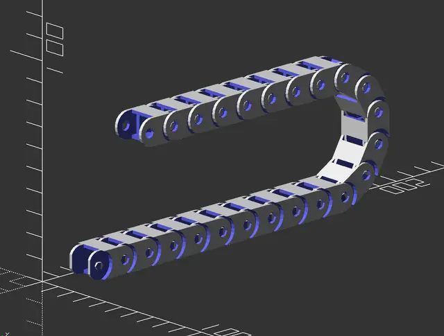 Fully Parametric Cable Chain — modelo 3D