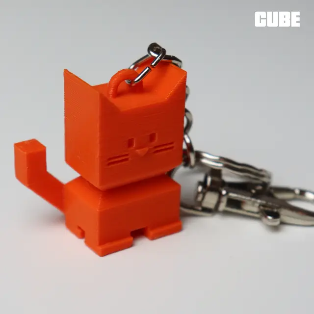 Cali Cat Keychain — modelo 3D