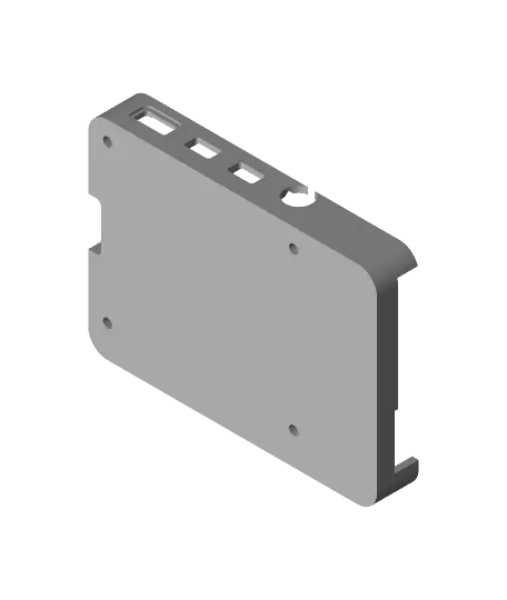 Pi 4 Snapfit 60mm fan case w/ exhaust and grill — modelo 3D