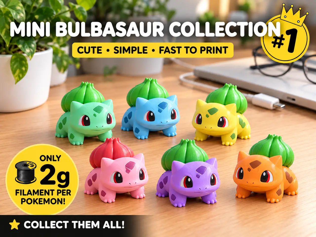 Mini Bulbasaur – Mini Pokémon Collection — modelo 3D