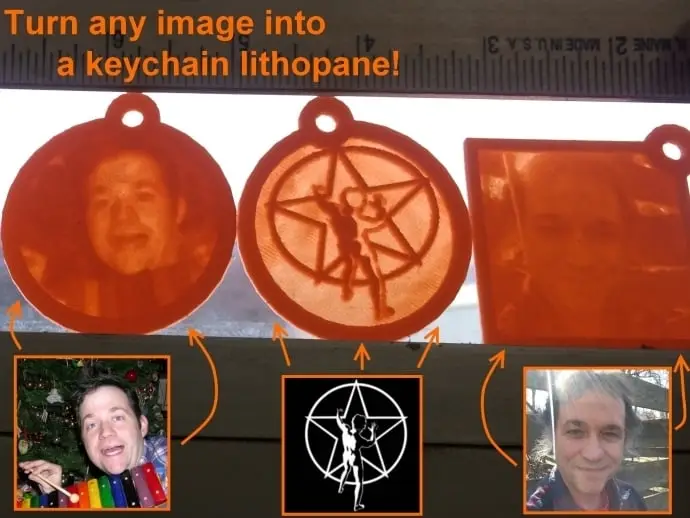 Keychain Lithopane - Customizable — modelo 3D