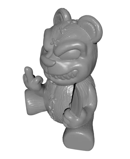 Naughty Panda Flipping the Bird / 3MF Included / No Supports — modelo 3D