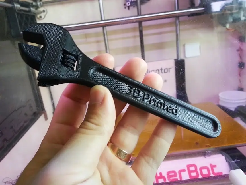 Fully assembled 3D printable wrench — modelo 3D
