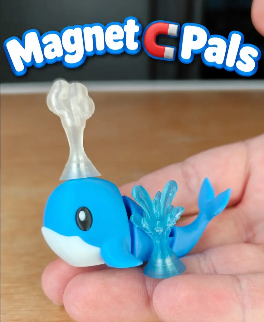 Magnetic Blue Whale + Accessories.3mf — modelo 3D