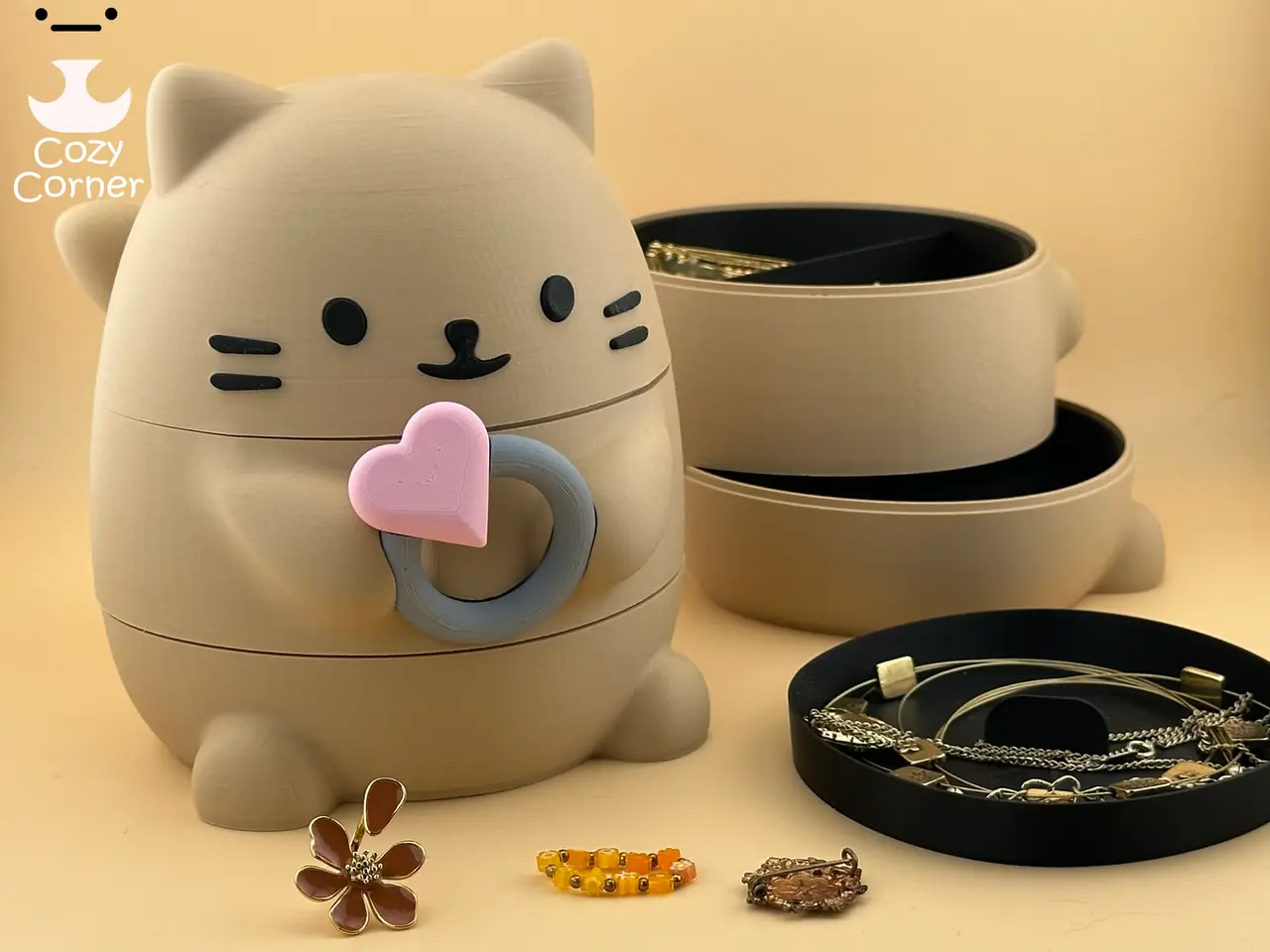 Cat jewelry box — modelo 3D