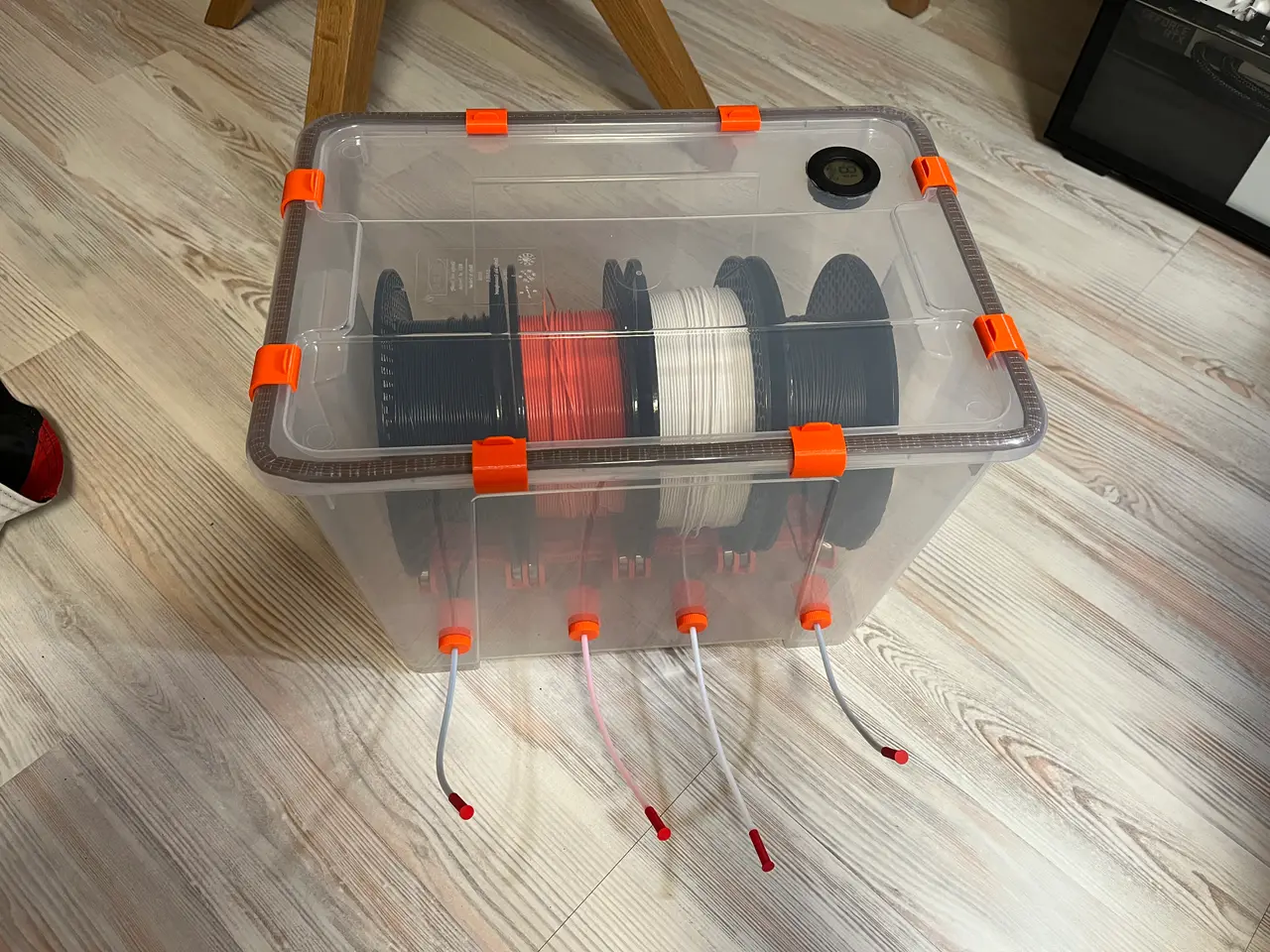 Drybox for 4 spools (Ikea Samla 22l based) — modelo 3D