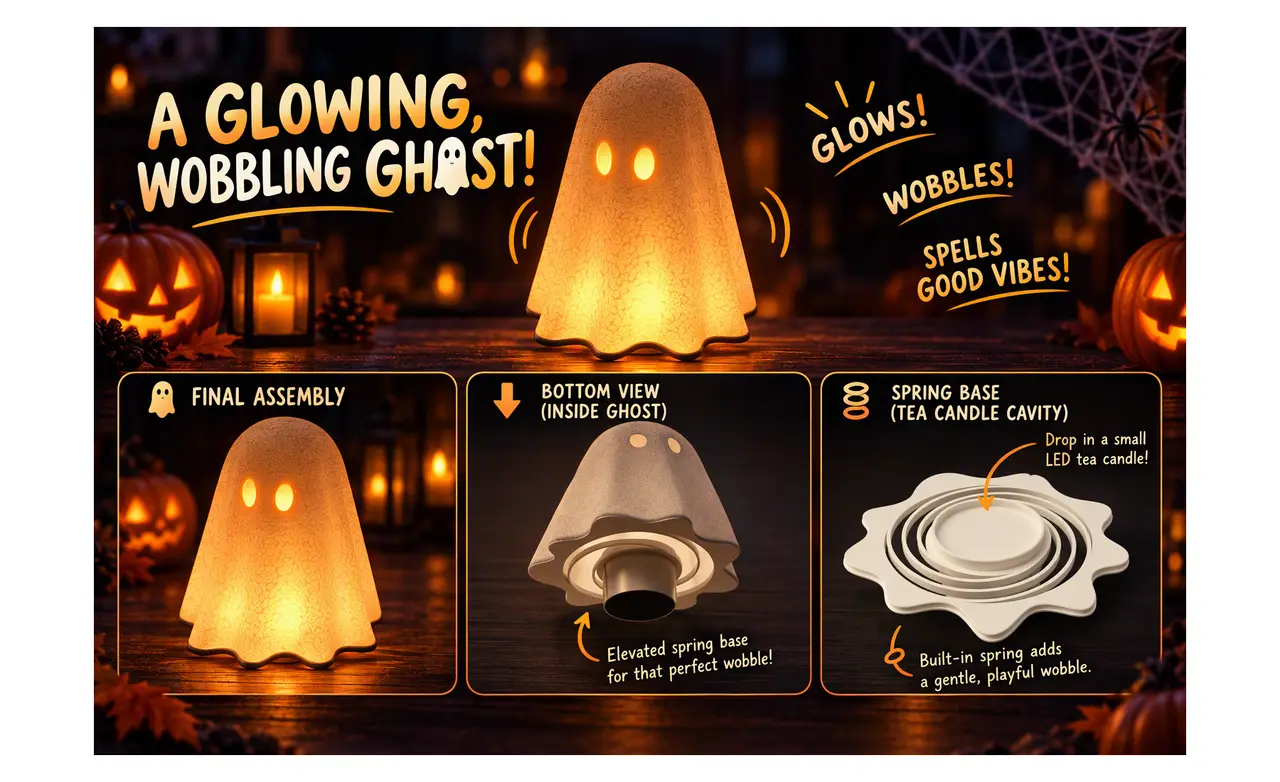 Glowing Wobbling Ghost — modelo 3D