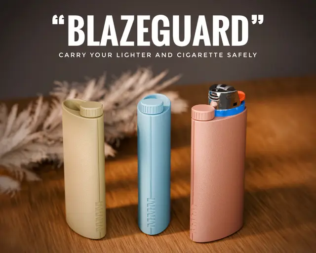 Bic Lighter and Cigarette or Joint Case — modelo 3D