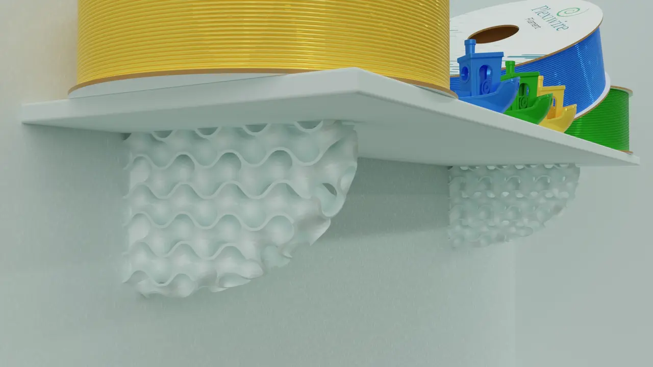 Gyroid Shelf Bracket — modelo 3D