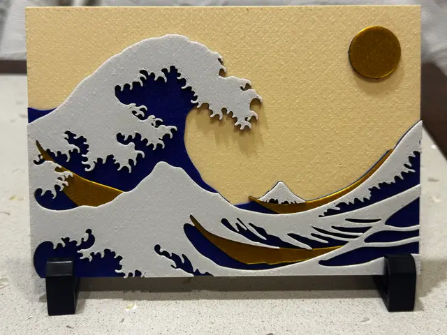 The Great Wave off Kanagawa (a simple variation ) — modelo 3D
