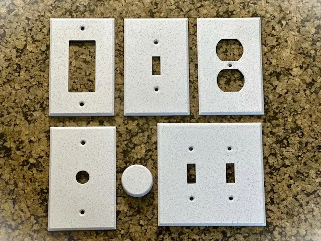 Electrical Wall Plates Outlet Covers and Light Dimmer Knob — modelo 3D