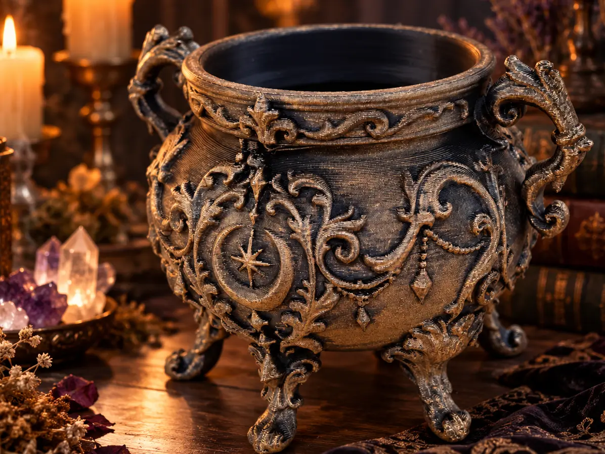 Mystischer Barock-Kessel – Gothic & Witchy Deko — modelo 3D