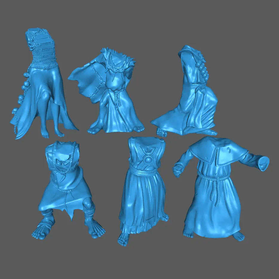 Cultist Bodies for Kitbashing — modelo 3D