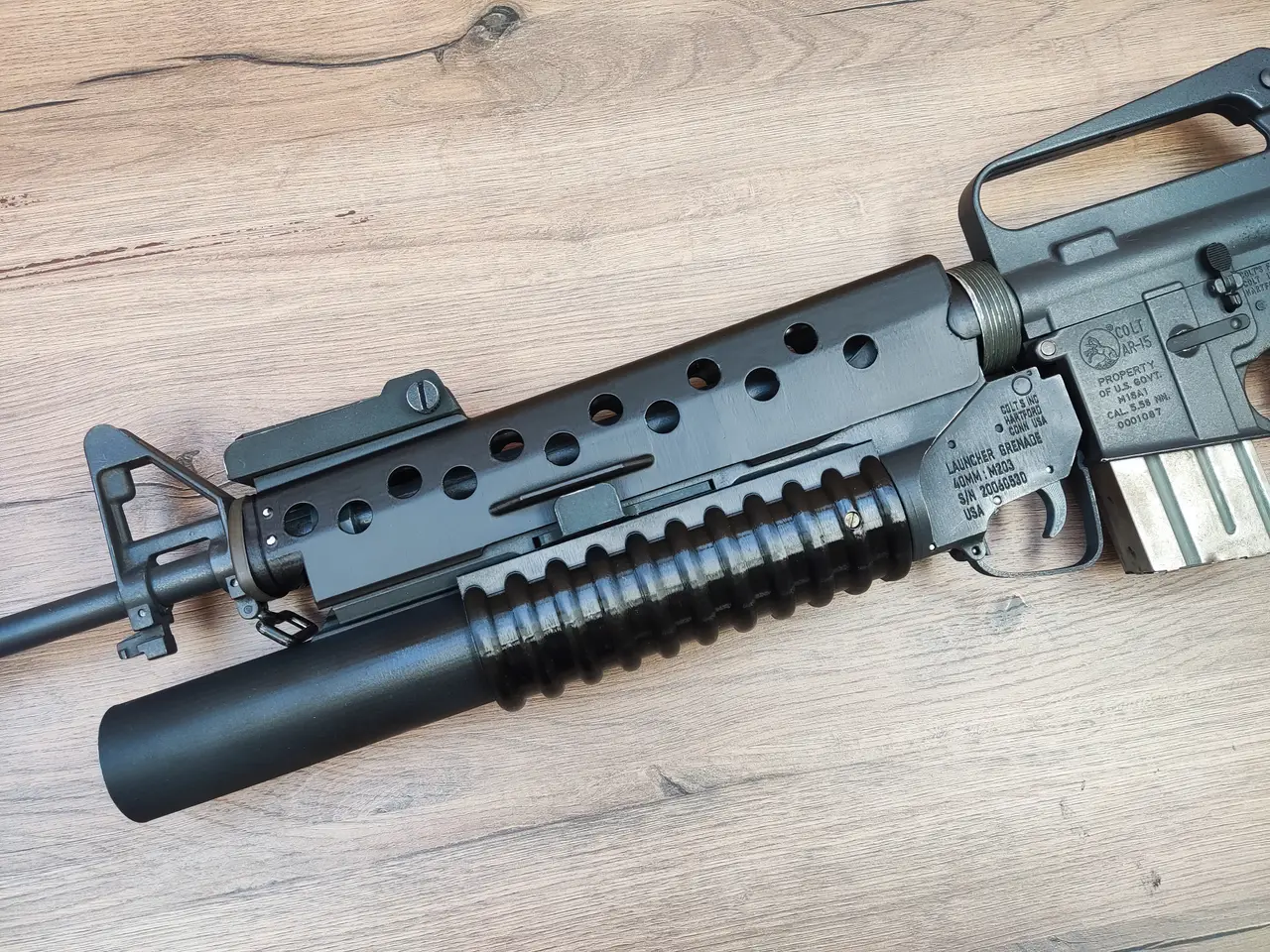 M203 Airsoft 40mm gas grenade launcher RC — modelo 3D