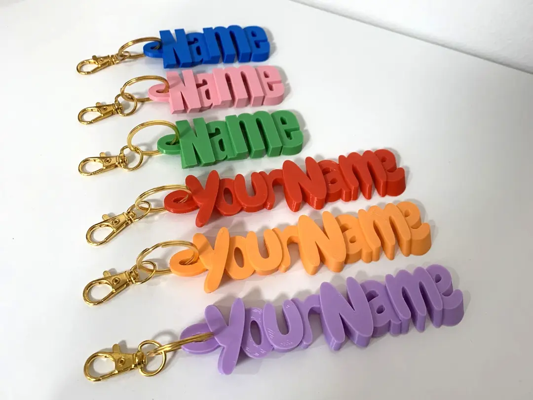 Custom Name Keyring — modelo 3D
