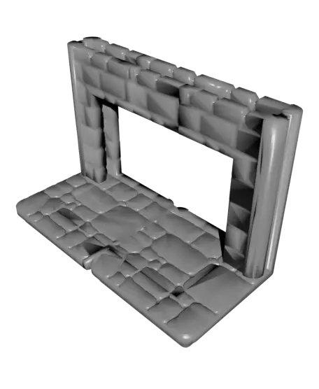 Portcullis 2x1 Floor Section for Gridfinity Dungeon Kit v0.9 — modelo 3D