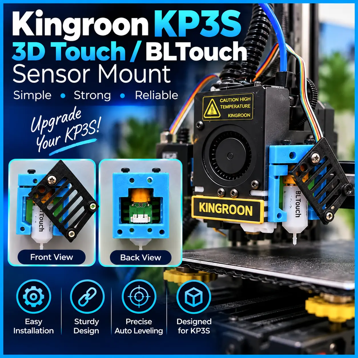 Kingroon KP3S 3D Touch / BLTouch Mount — modelo 3D