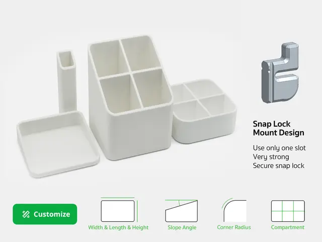 Customizable Skadis Bin and Tray (Parametric) — modelo 3D