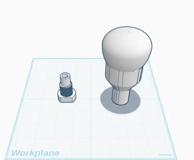 TH8S shifter knob — modelo 3D
