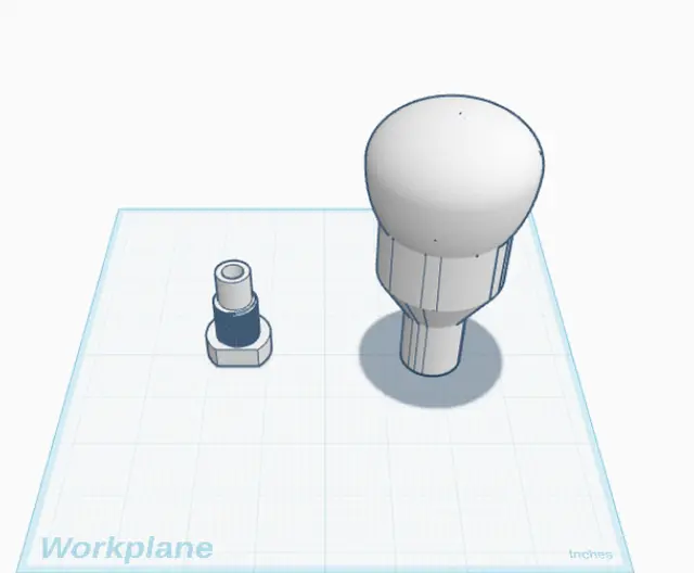 TH8S shifter knob — modelo 3D