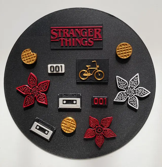 STRANGER THINGS 4 COLLECTION OF MAGNETS — modelo 3D