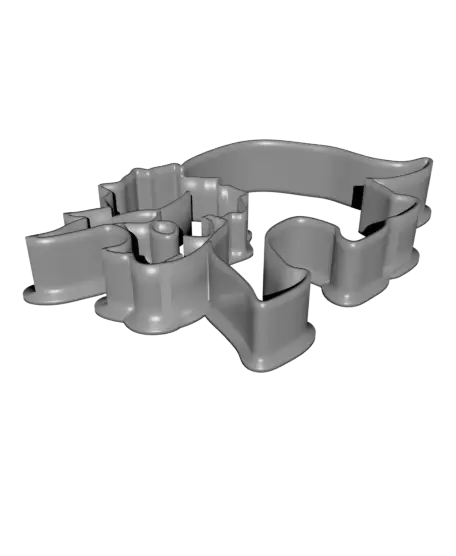Triceratops Dinosaur Cookie Cutter Stamp Utensil — modelo 3D
