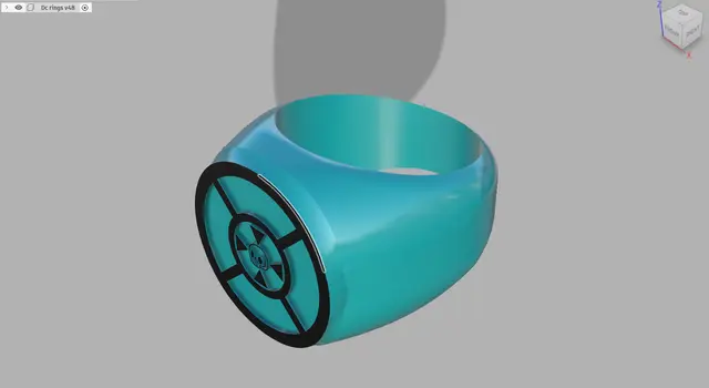 Cyan Lantern Ring (Mike Juggernaut) — modelo 3D